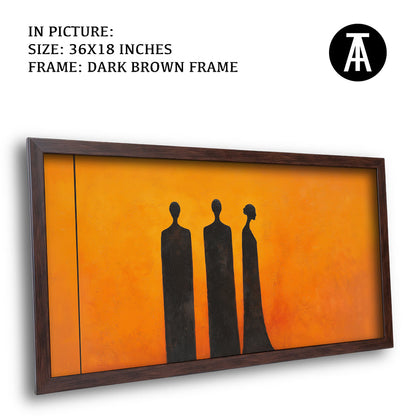 Artwork in Dark Brown Frame