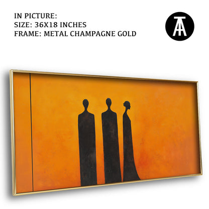 Artwork in Metal Champagne Gold Frame