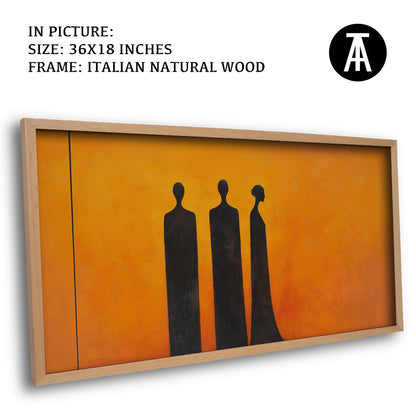 Artwork in Natural Wood Frame