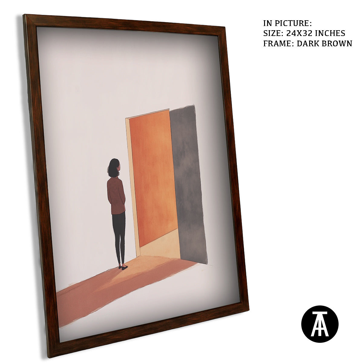 Artwork in Metal Champagne Gold Frame
