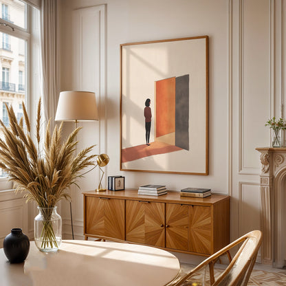 Minimalist Painting in a Lifestyle Setting