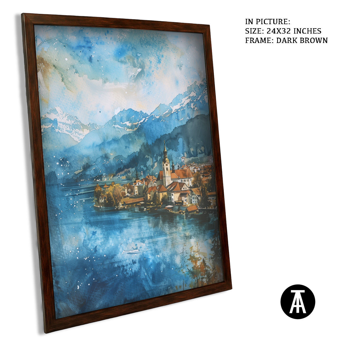 Artwork in Metal Champagne Gold Frame