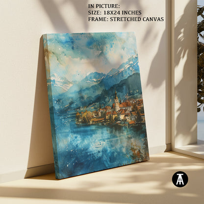 Artwork in Natural Wood Frame