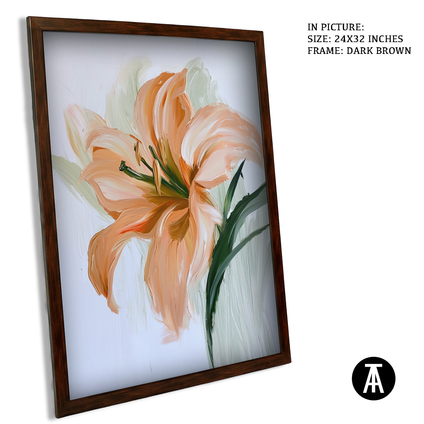 Artwork in Metal Champagne Gold Frame