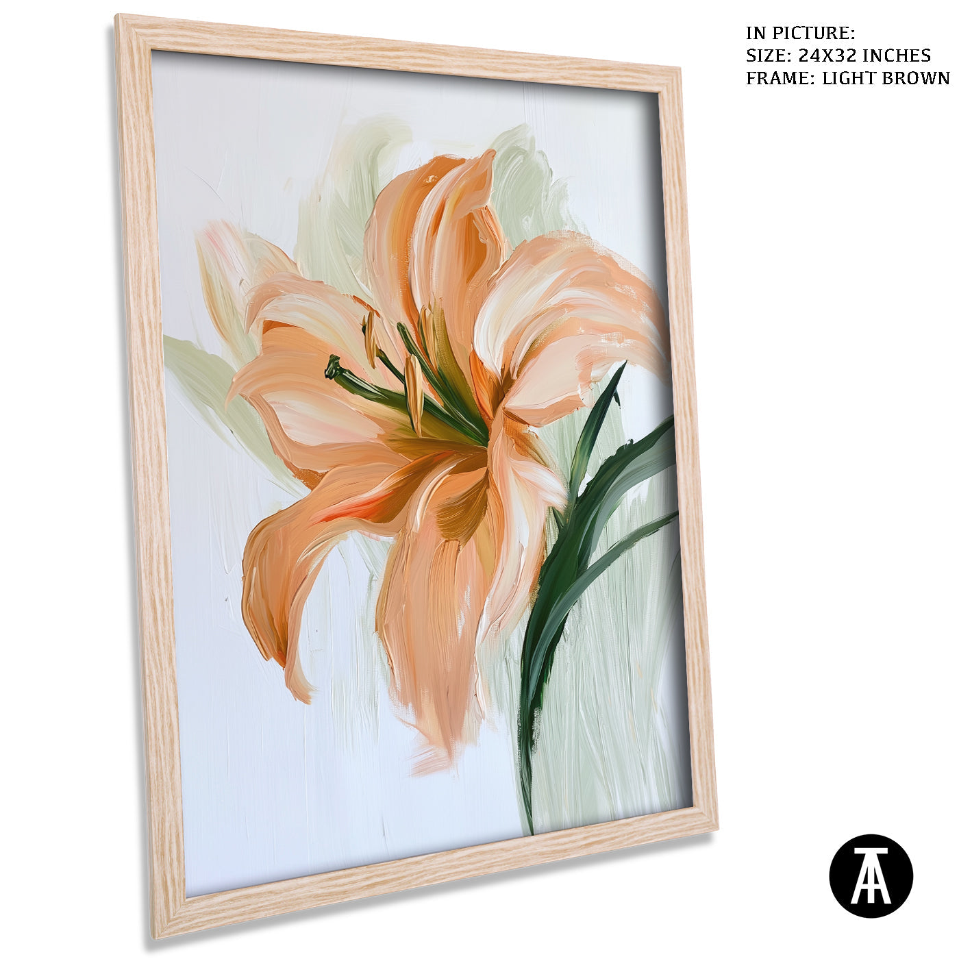 Artwork in Dark Brown Frame