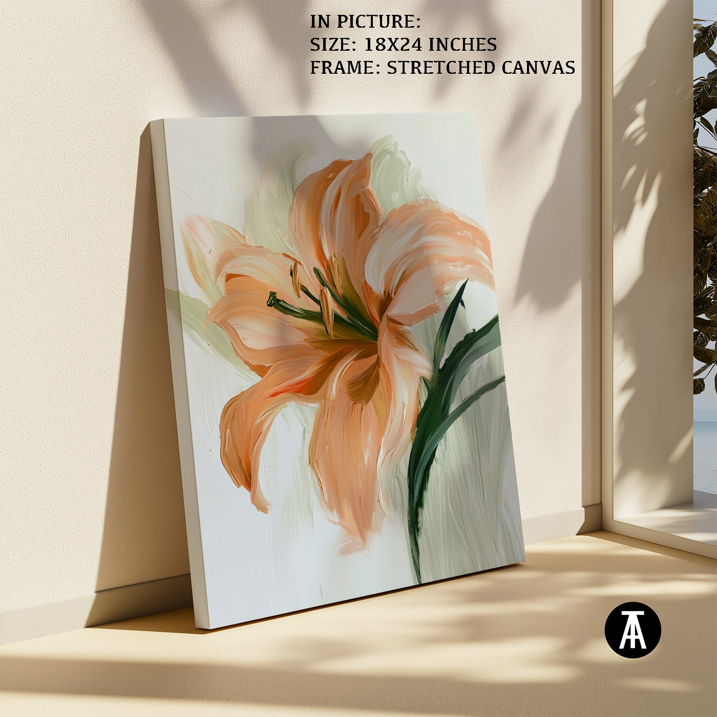 Artwork in Natural Wood Frame