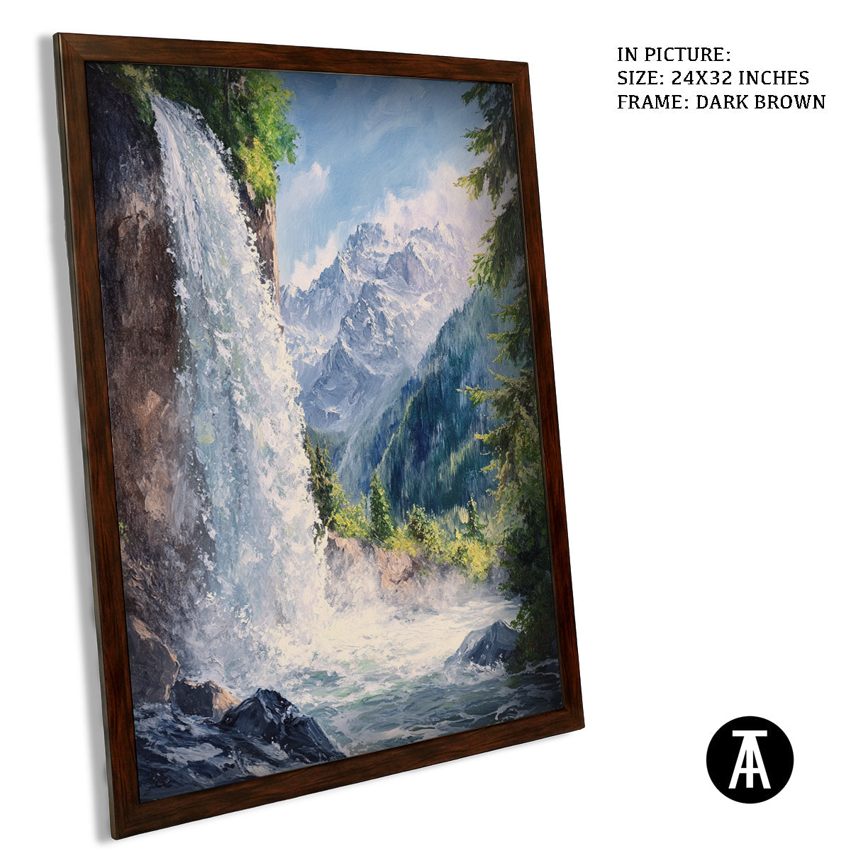 Artwork in Metal Champagne Gold Frame
