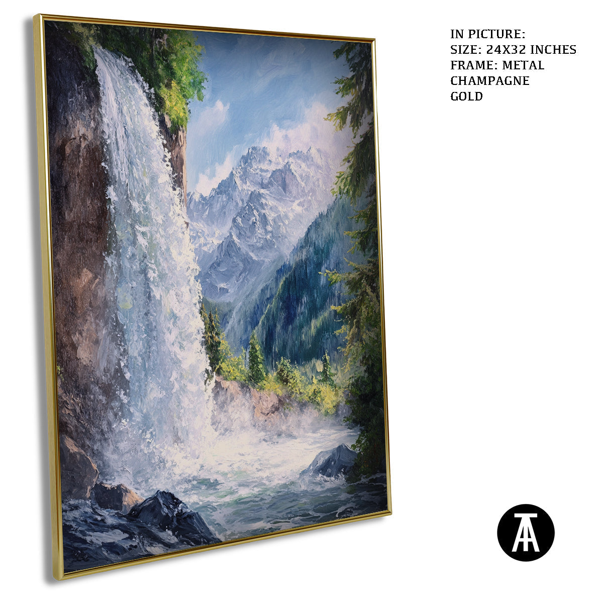 Artwork in Light Brown Frame