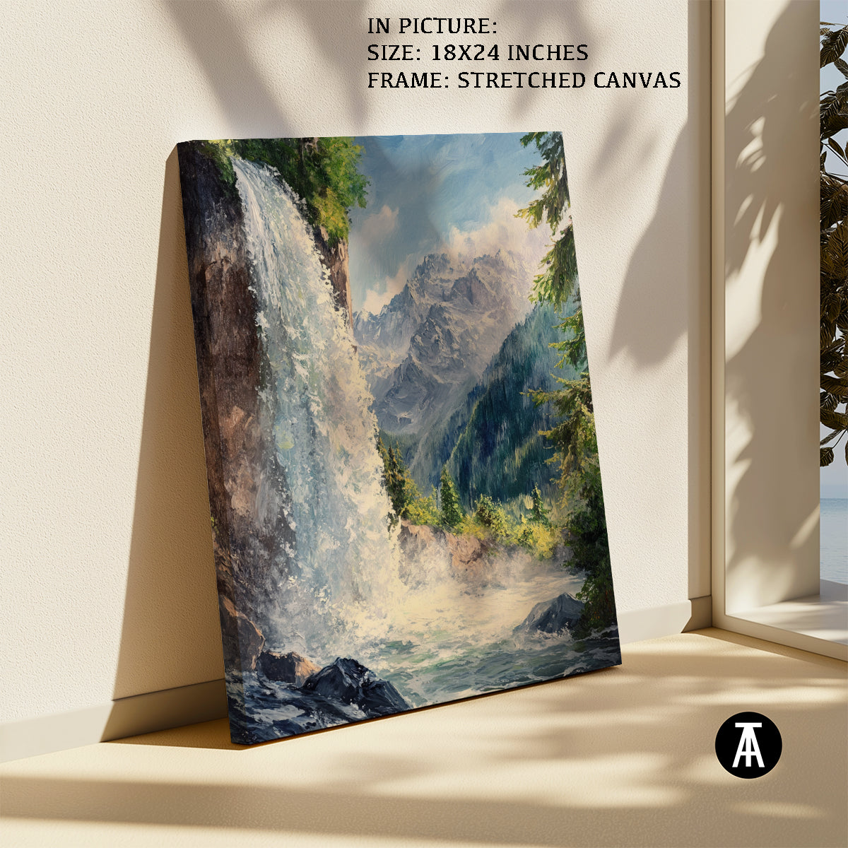 Artwork in Natural Wood Frame