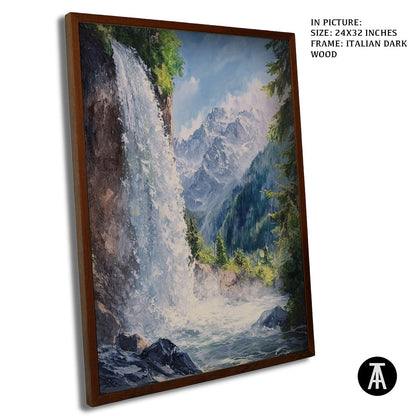 Artwork in Dark Wood Frame