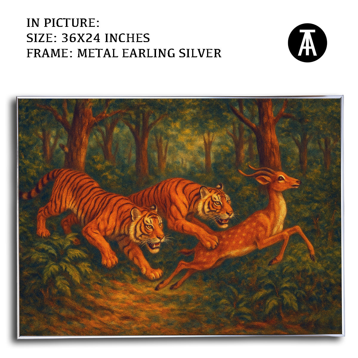 Artwork in Metal Earling Silver Frame