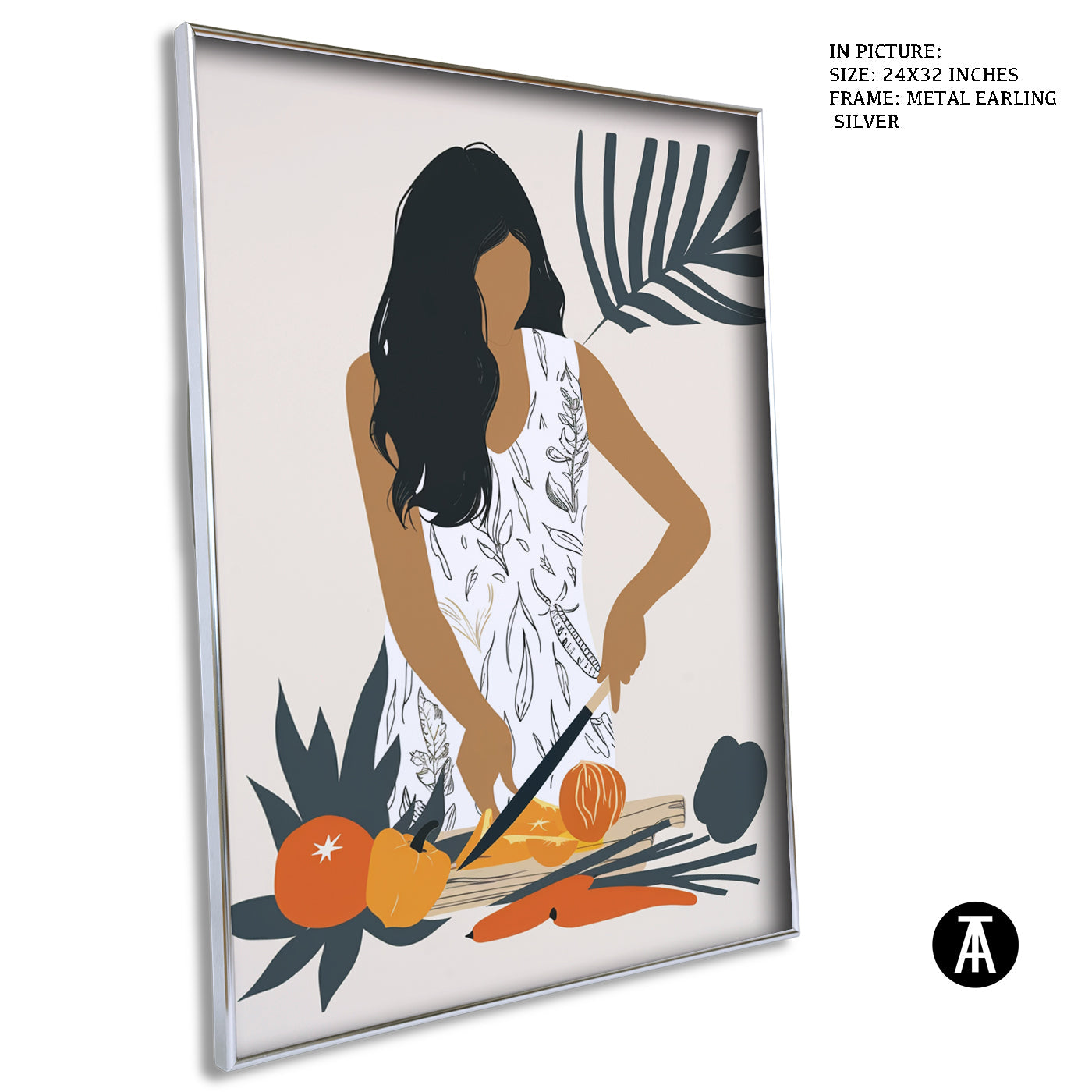 Artwork in Metal Earling Silver Frame