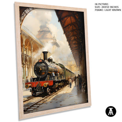 Sample Artwork in Light Brown Frame