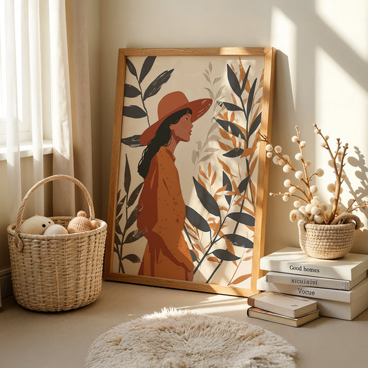 Boho Art Painting in a Lifestyle Setting