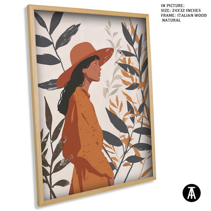 Artwork in Natural Wood Frame