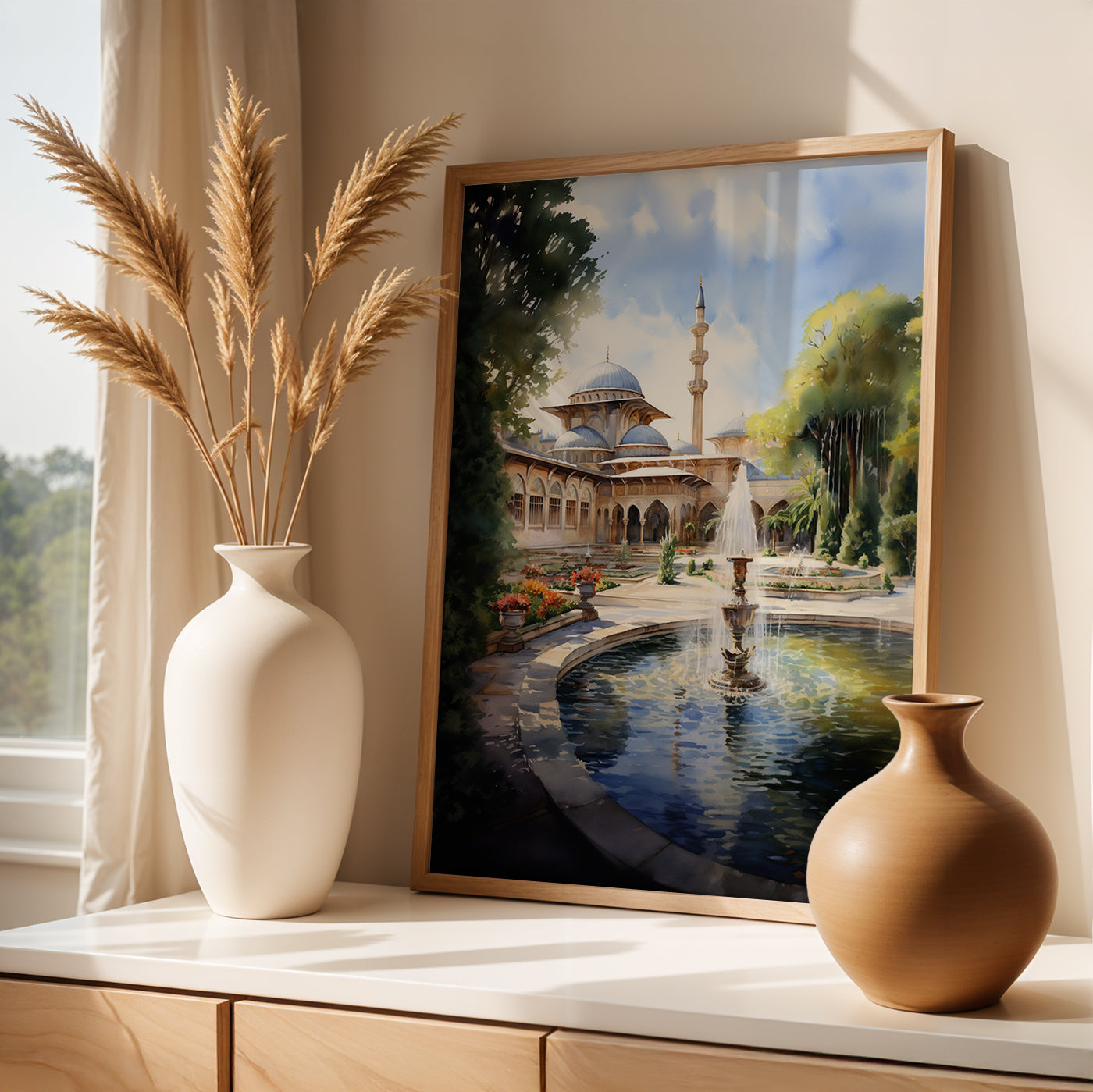 Istanbul Painting in a Lifestyle Setting