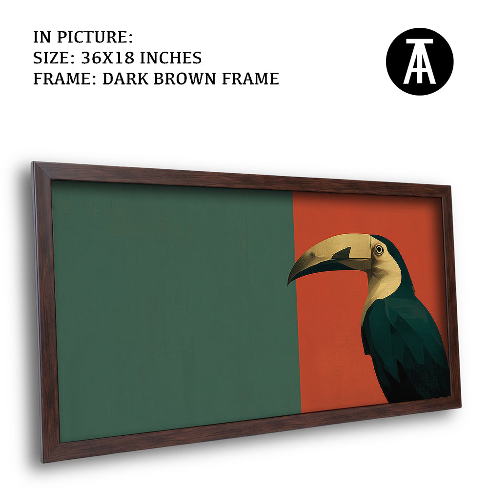 Artwork in Dark Brown Frame