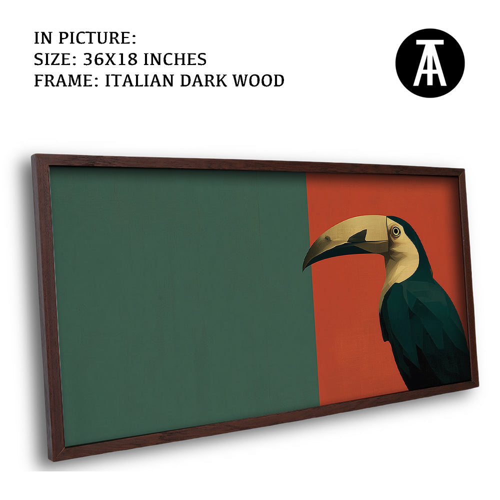 Artwork in Dark Wood Frame