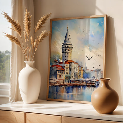 Istanbul Painting in a Lifestyle Setting