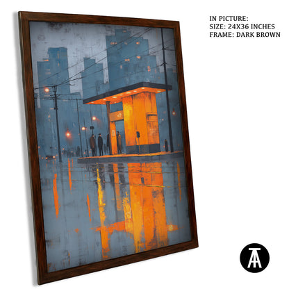 Artwork in Metal Champagne Gold Frame