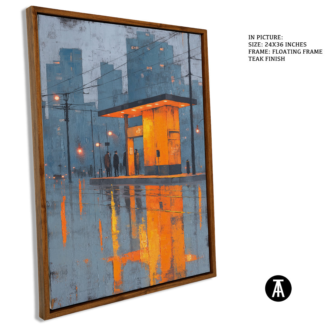 Artwork in Natural Wood Frame