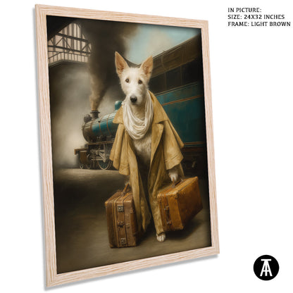 Artwork in Light Brown Frame