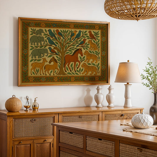 Heritage Indian Painting in a Lifestyle Setting