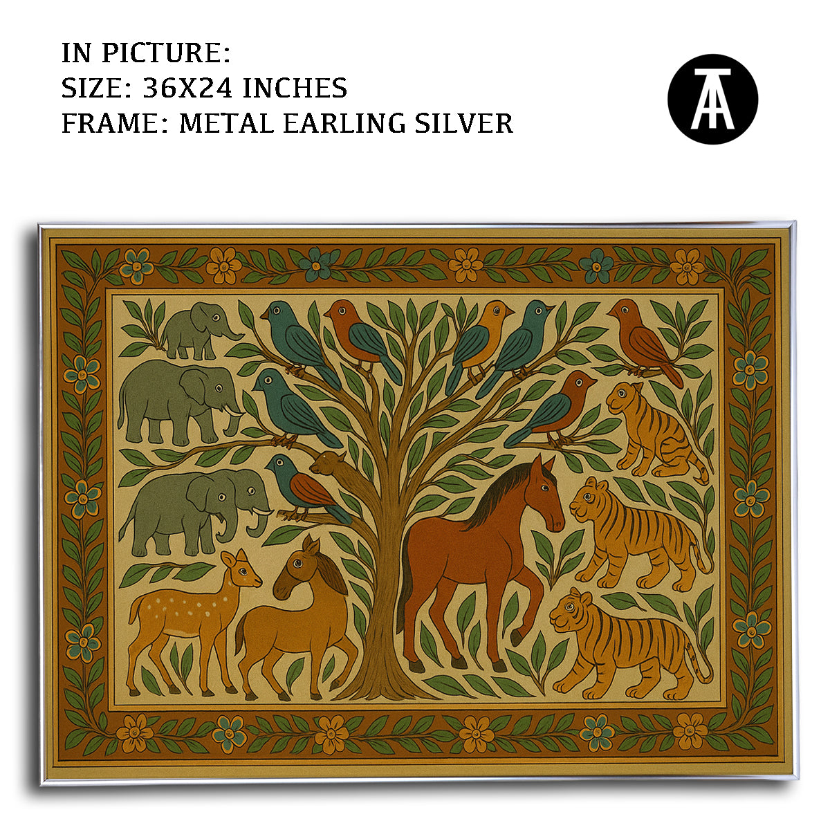 Artwork in Metal Earling Silver Frame