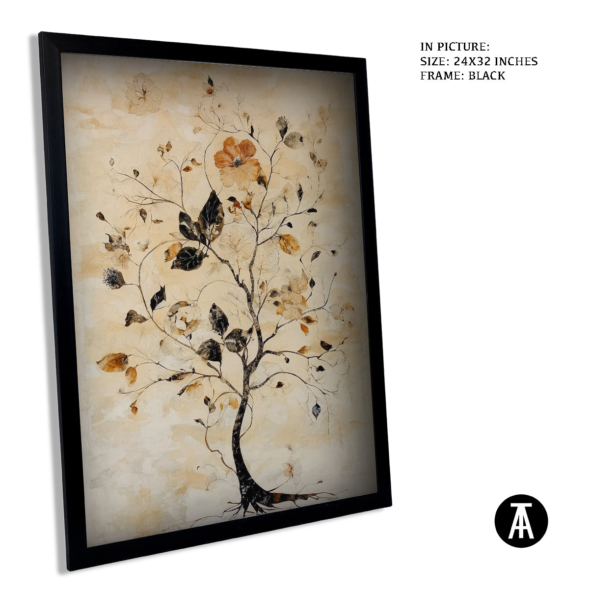 Sample Artwork in Black Frame