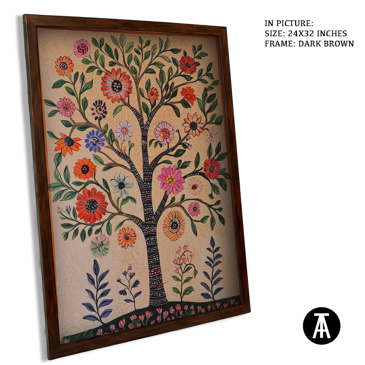Artwork in Metal Champagne Gold Frame
