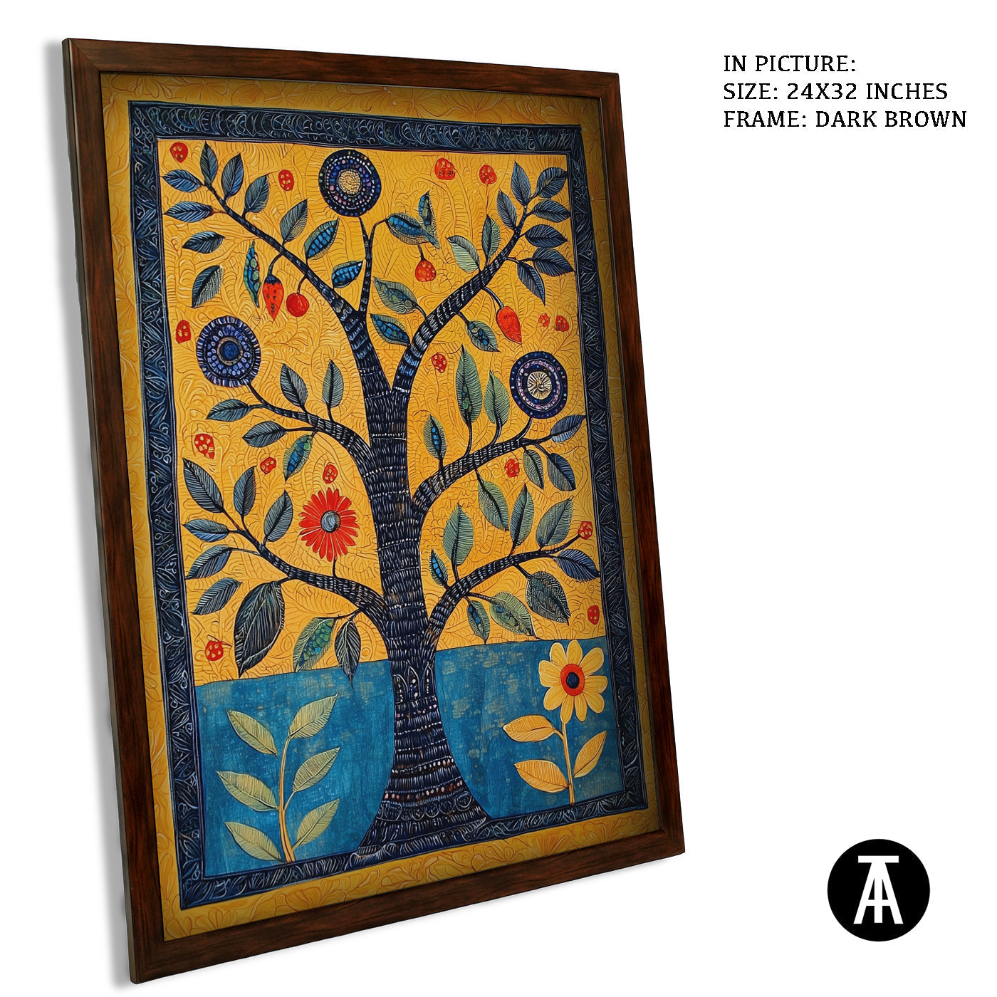 Artwork in Metal Champagne Gold Frame