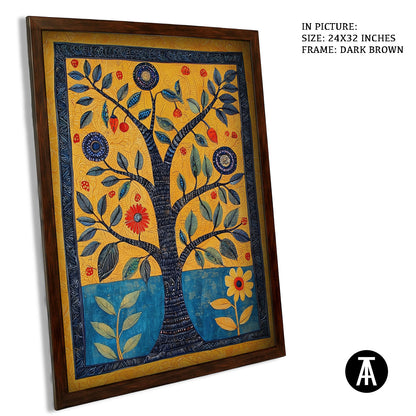 Artwork in Metal Champagne Gold Frame