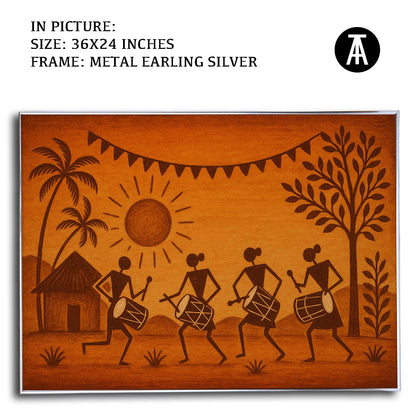 Artwork in Metal Earling Silver Frame