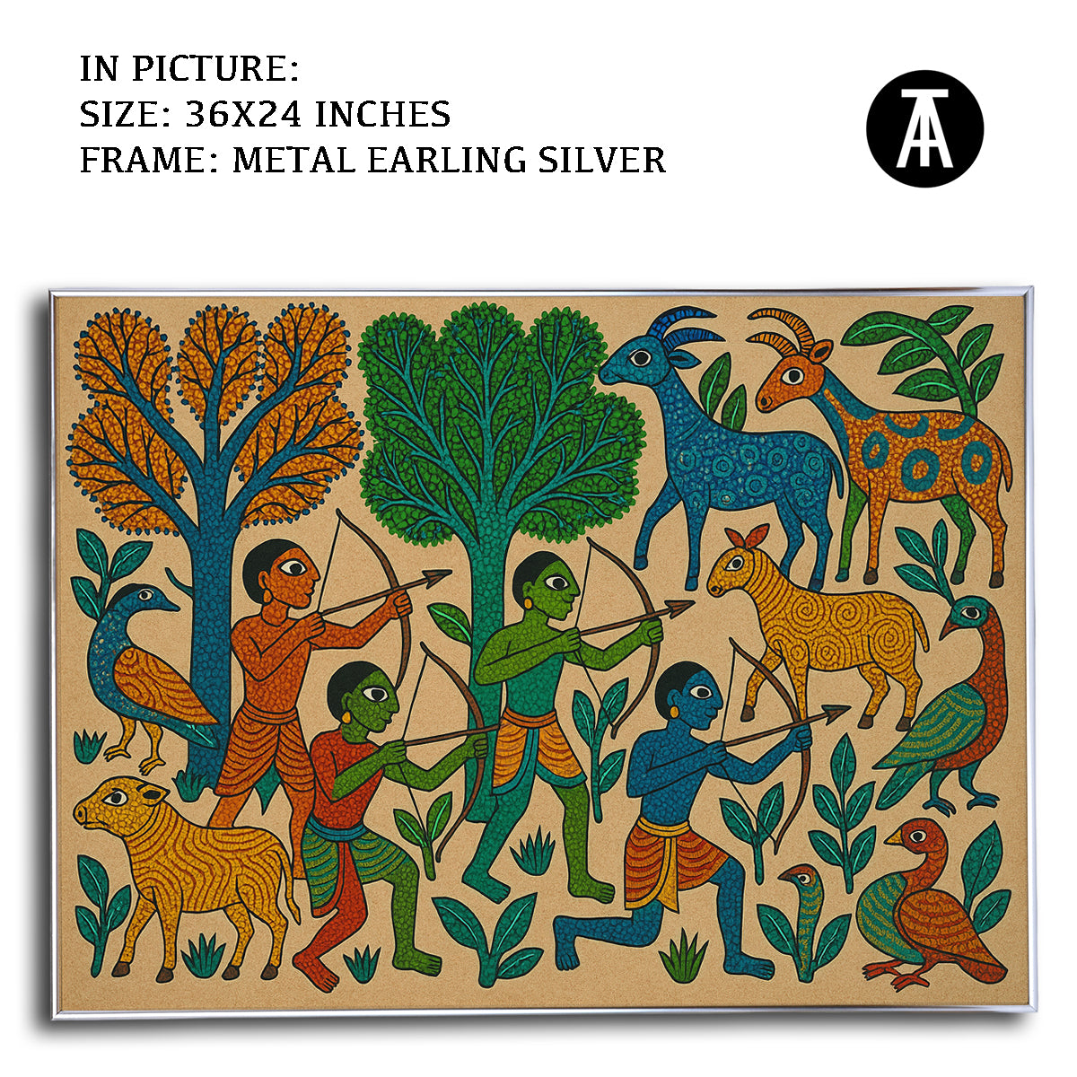 Artwork in Metal Earling Silver Frame