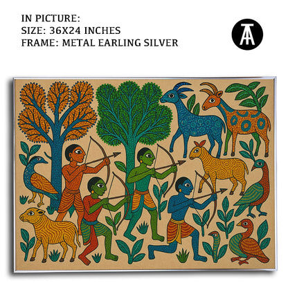 Artwork in Metal Earling Silver Frame