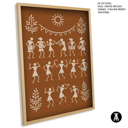 Artwork in Natural Wood Frame