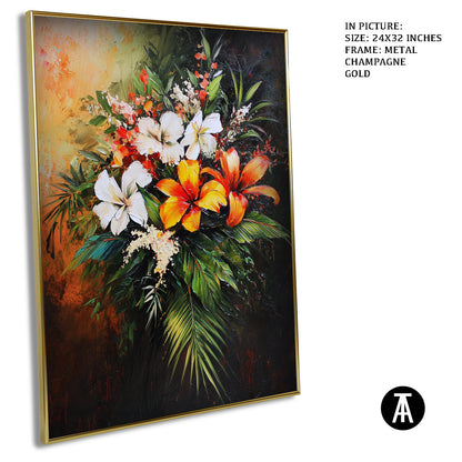 Artwork in Light Brown Frame