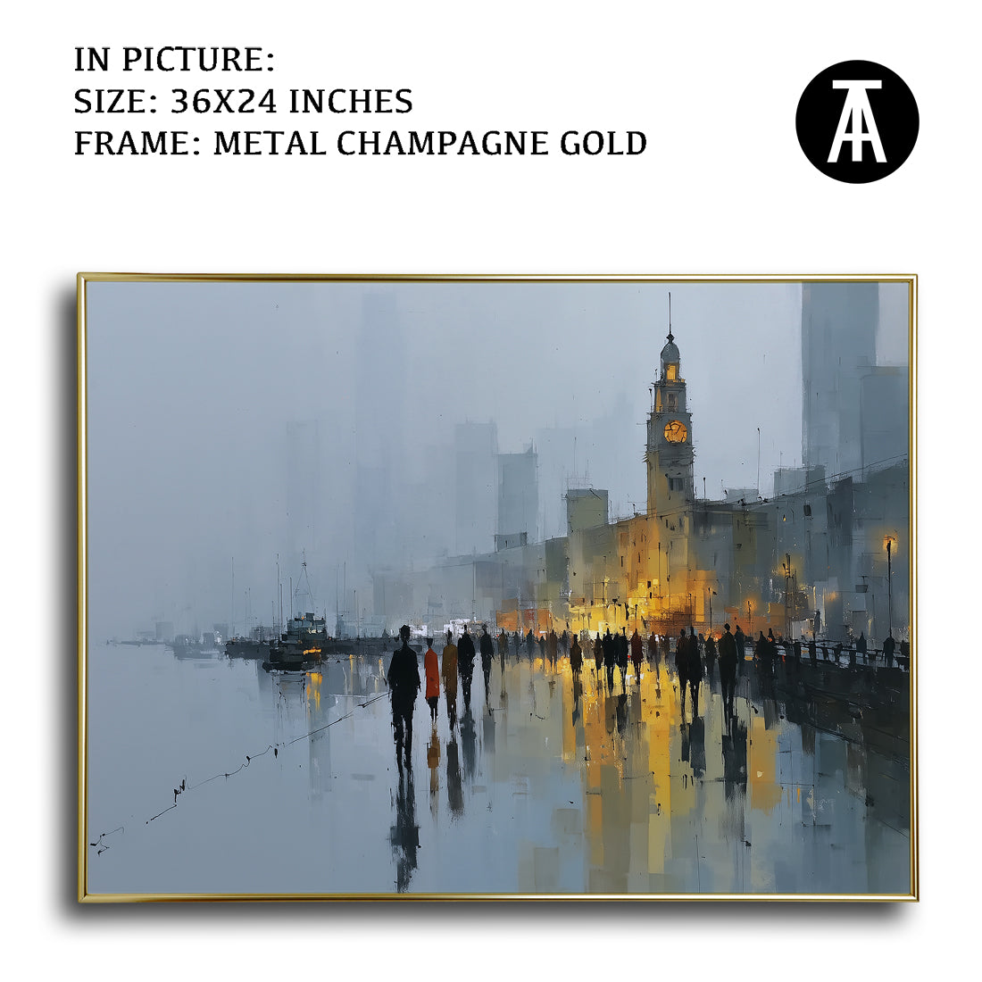 Artwork in Dark Brown Frame