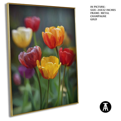 Artwork in Light Brown Frame