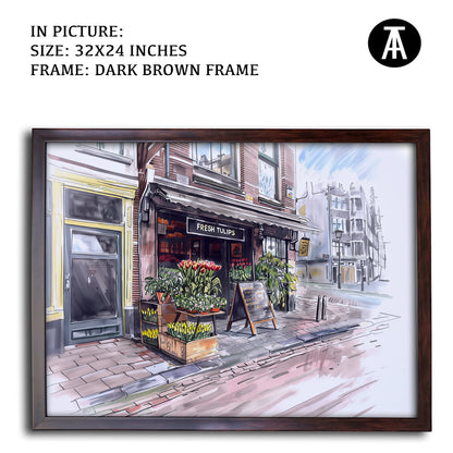 Artwork in Metal Champagne Gold Frame