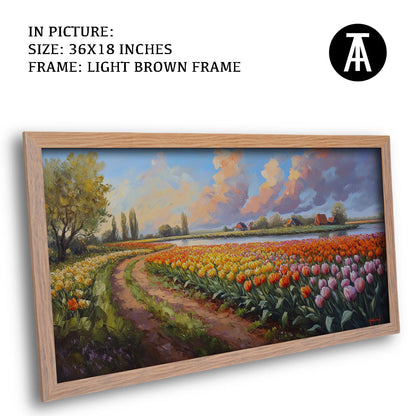 Artwork in Dark Brown Frame