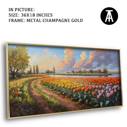 Artwork in Light Brown Frame