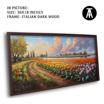 Artwork in Dark Wood Frame