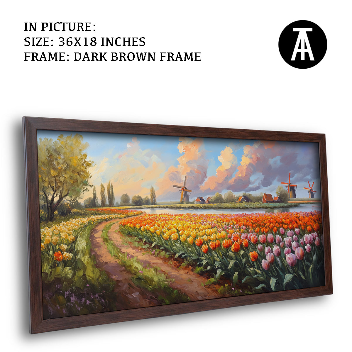 Artwork in Metal Champagne Gold Frame