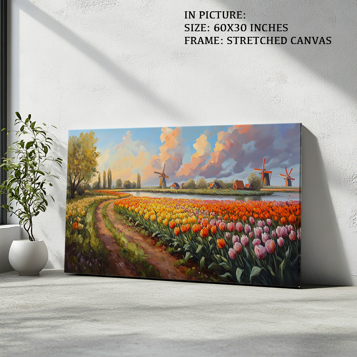 Artwork in Natural Wood Frame
