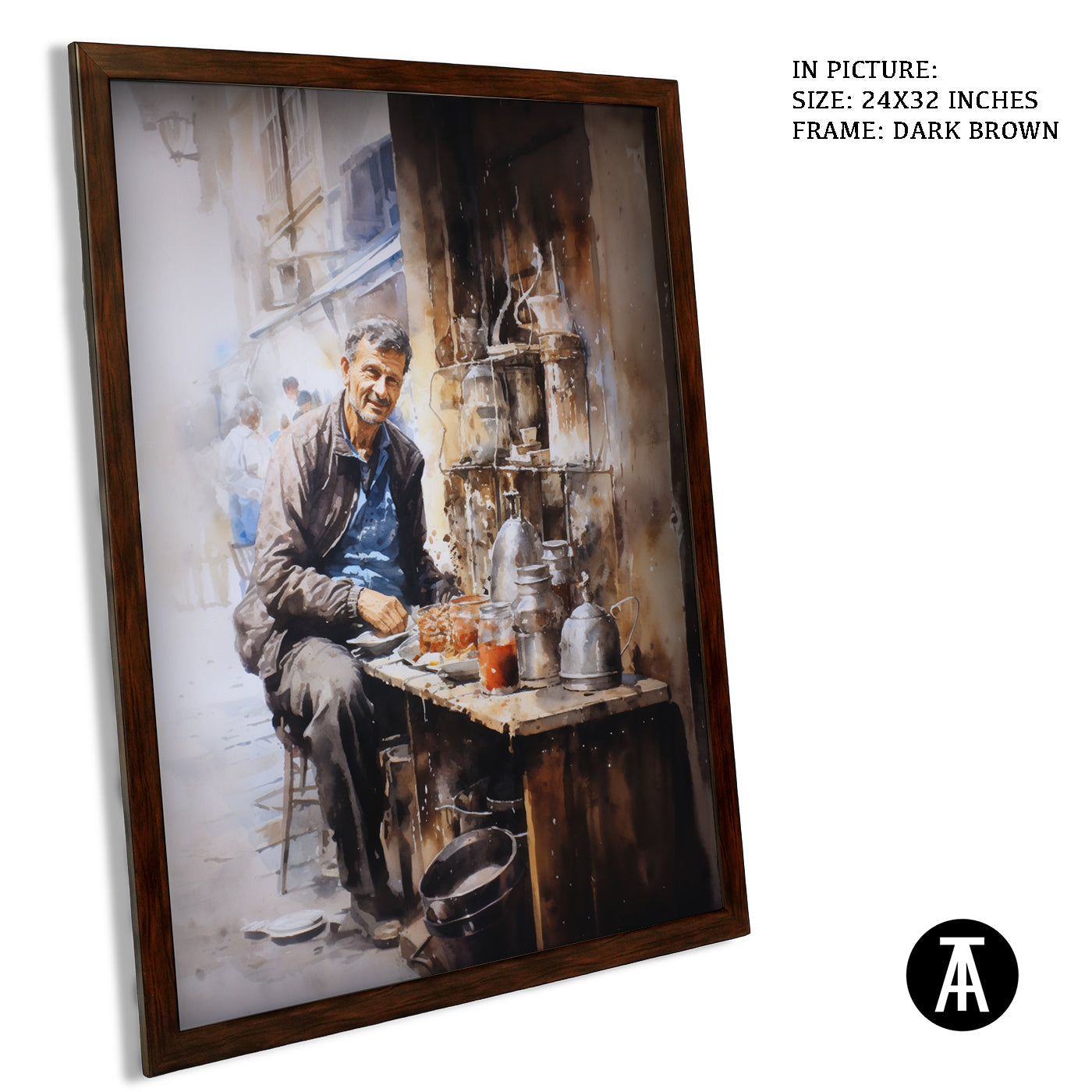 Artwork in Metal Champagne Gold Frame