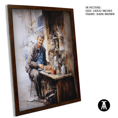 Artwork in Metal Champagne Gold Frame