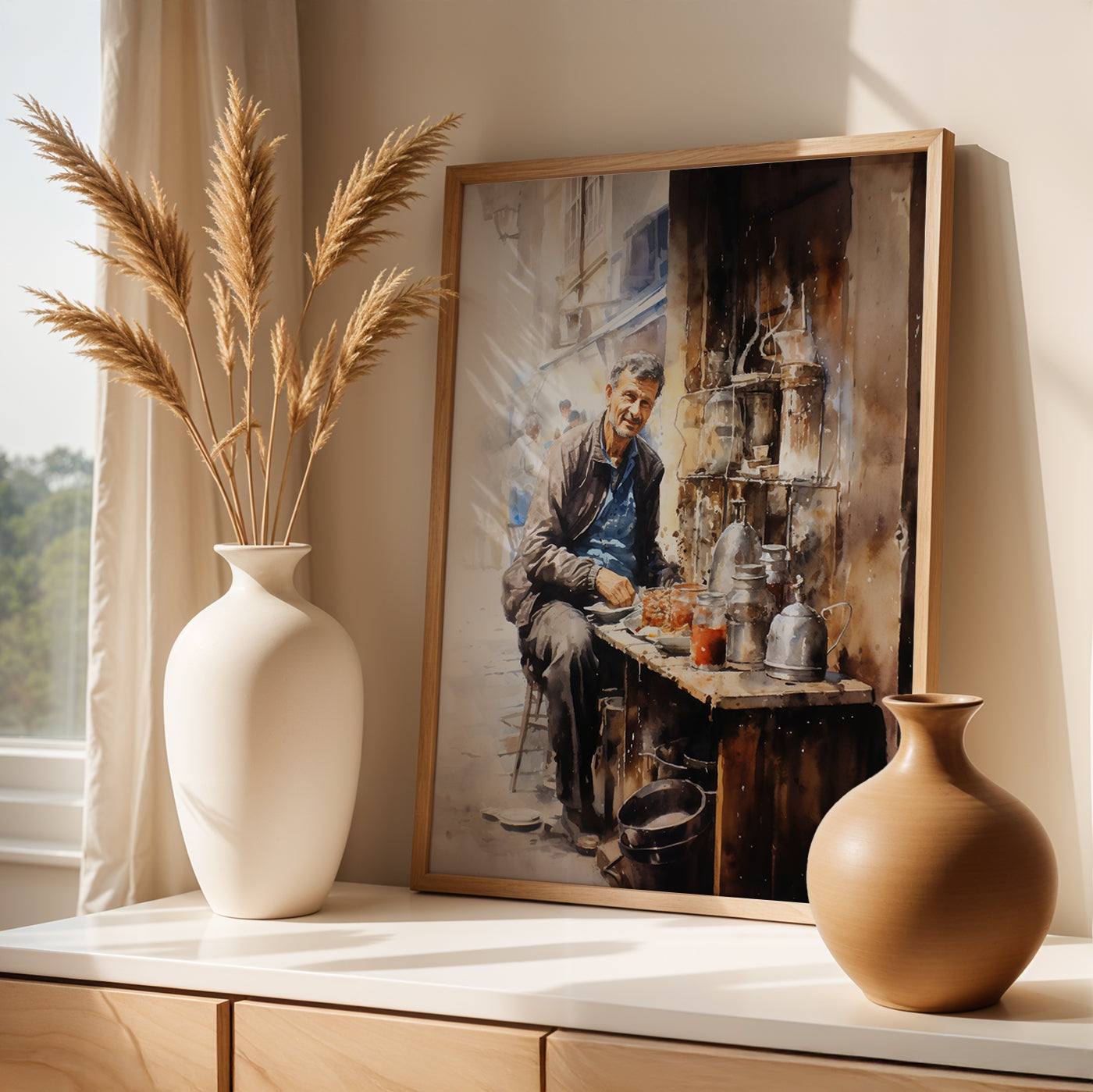 Istanbul Painting in a Lifestyle Setting