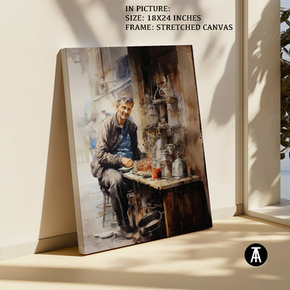 Artwork in Natural Wood Frame