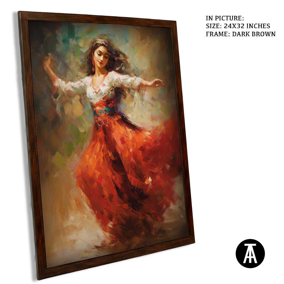 Artwork in Metal Champagne Gold Frame